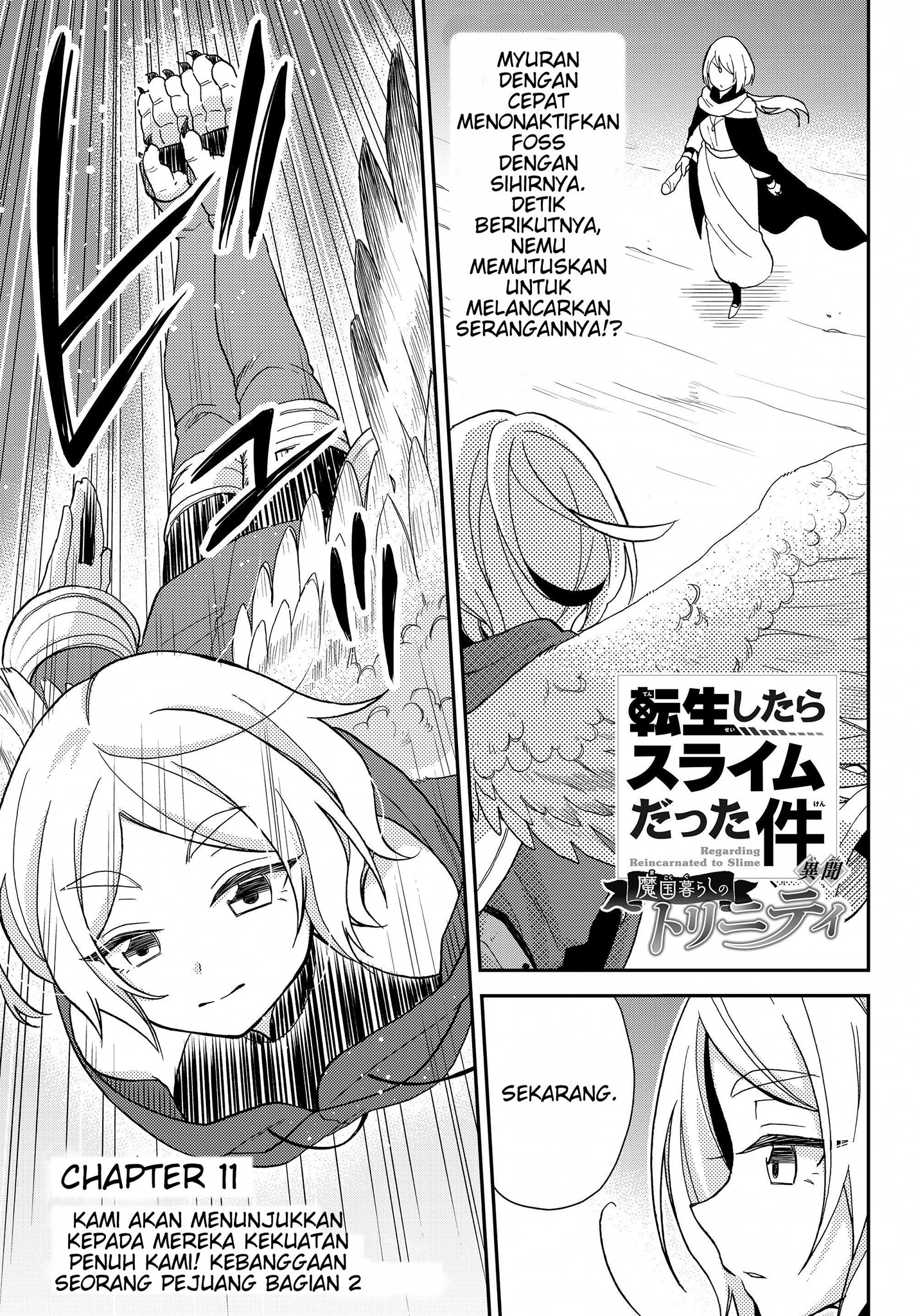 Tensei shitara Slime Datta Ken Ibun: Makokugurashi no Trinity Chapter 11 - halaman 1