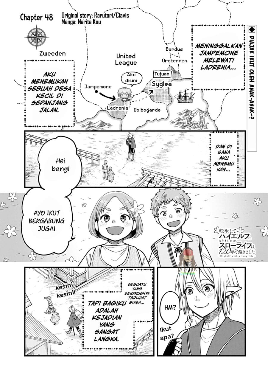 Tensei shite High Elf ni Narimashita ga, Slow Life wa 120-nen de Akimashita Chapter 48 - halaman 2