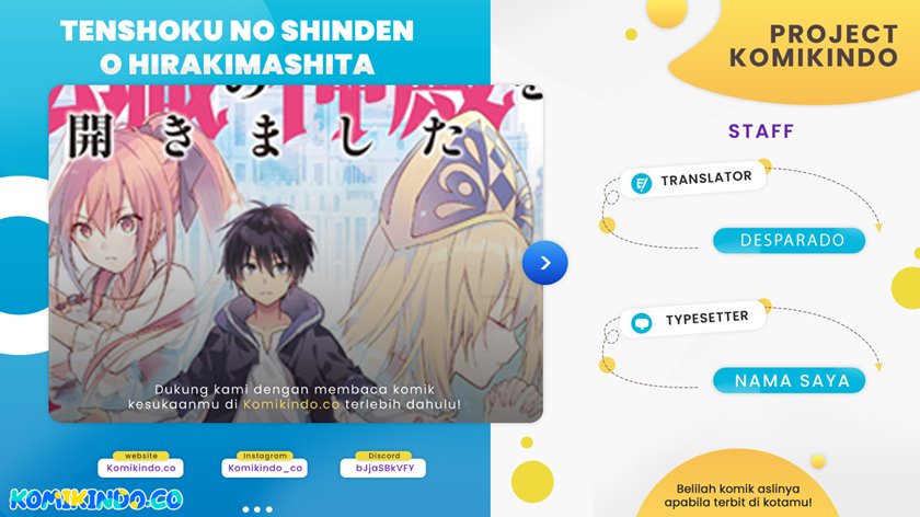 Tenshoku no Shinden o Hirakimashita Chapter 16 - halaman 1