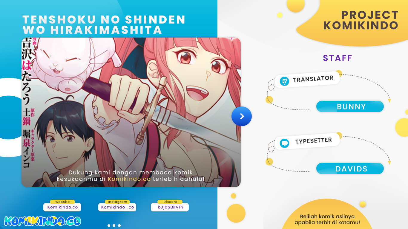 Tenshoku no Shinden o Hirakimashita Chapter 19 - halaman 1