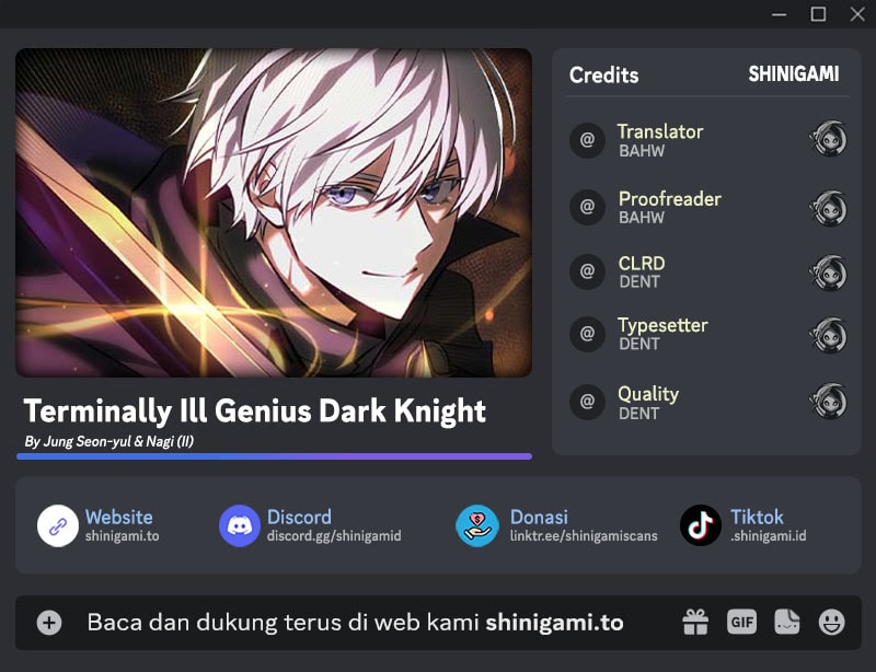 Terminally-Ill Genius Dark Knight Chapter 114 - halaman 1