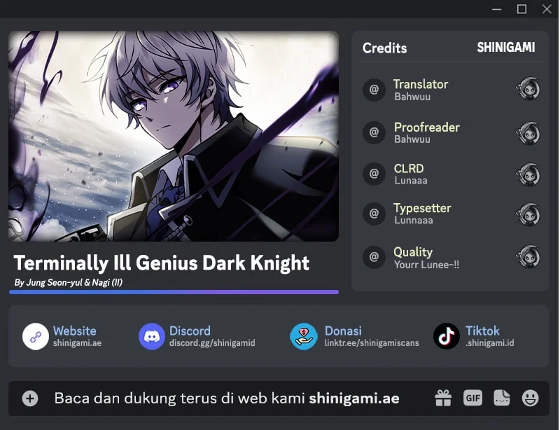 Terminally-Ill Genius Dark Knight Chapter 128 - halaman 1