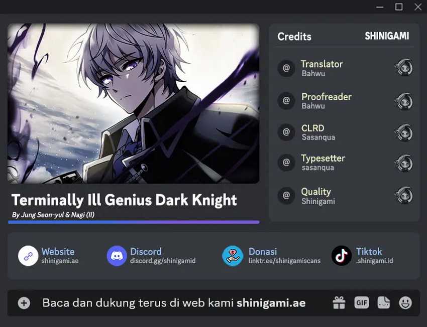 Terminally-Ill Genius Dark Knight Chapter 72 - halaman 1