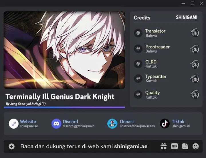 Terminally-Ill Genius Dark Knight Chapter 97 - halaman 1
