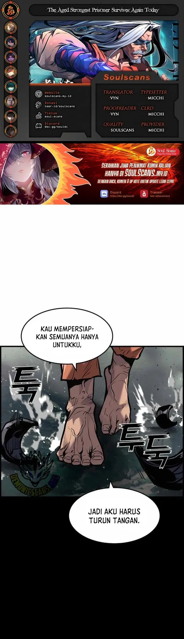 The Aged Strongest Prisoner Survives Again Today Chapter 40 - halaman 1