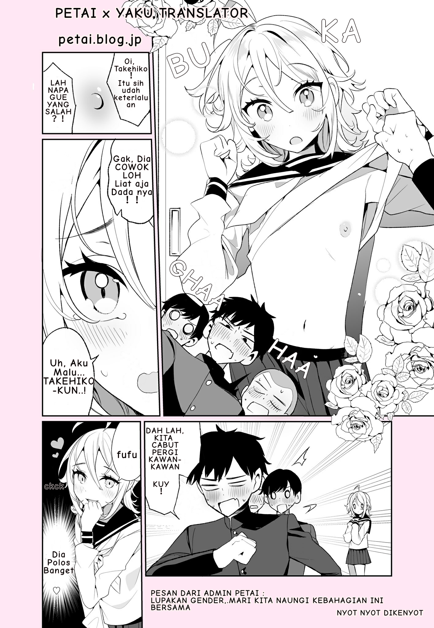 The Beginning of a Battle With a Cross-Dressing Transfer Student! Chapter 1.5 - halaman 4