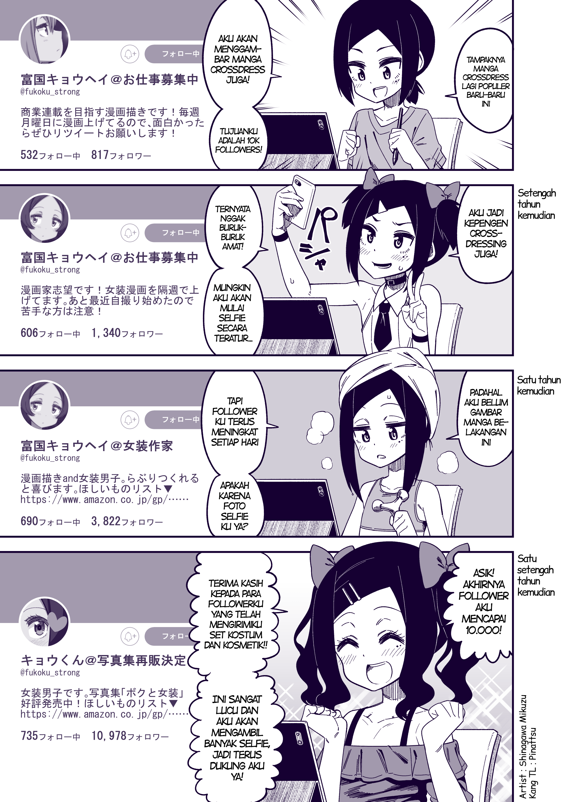 The Boy Who Tried to Go Viral with His Crossdressing Comics Chapter 0 - halaman 1
