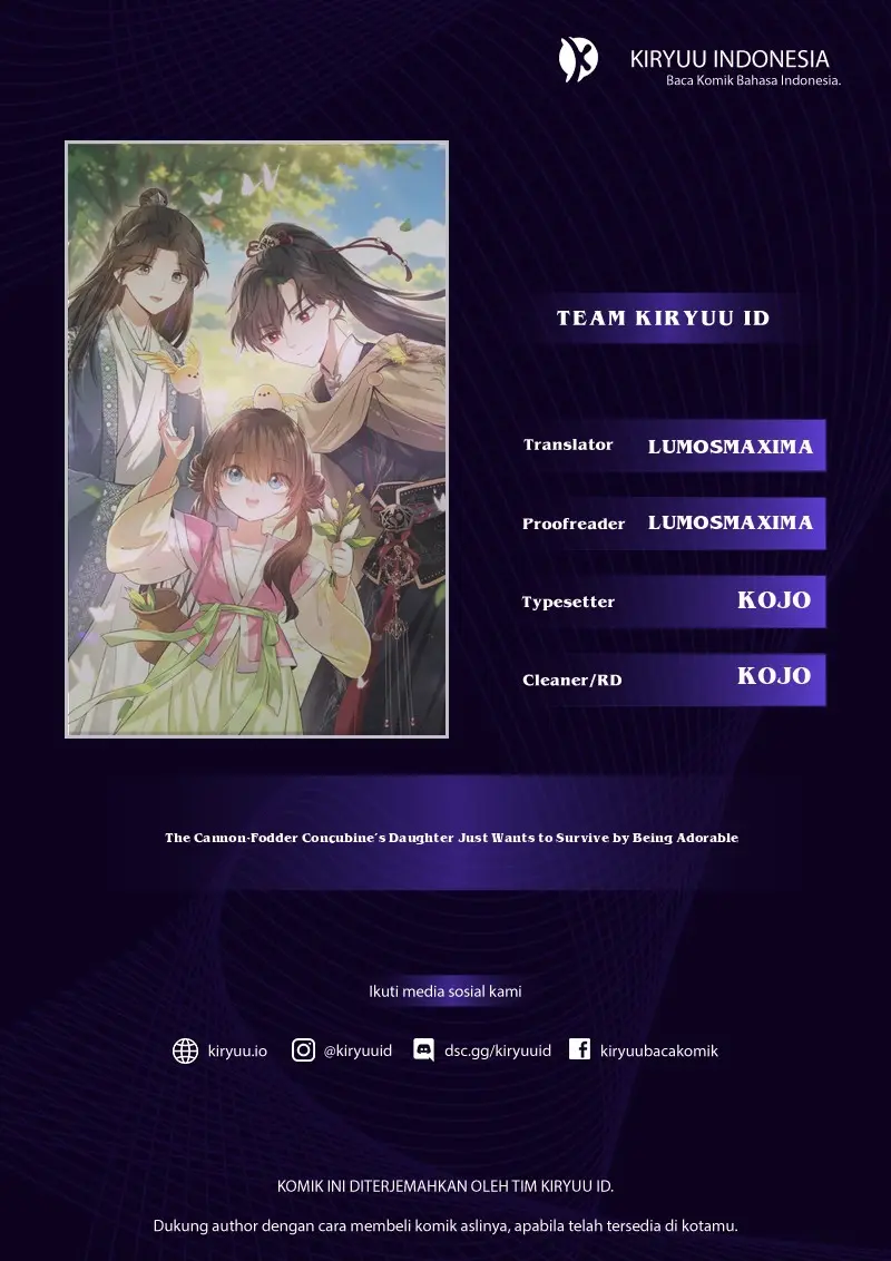 The Cannon-Fodder Concubine's Daughter Just Wants to Survive by Being Adorable Chapter 9 - halaman 1