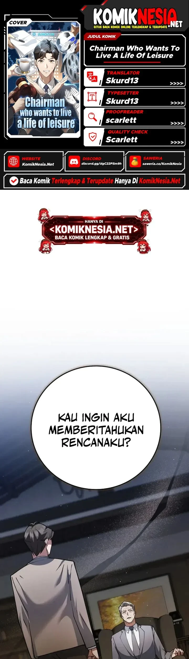 The Chairman Who Just Wants to Slack Off Chapter 4 - halaman 1