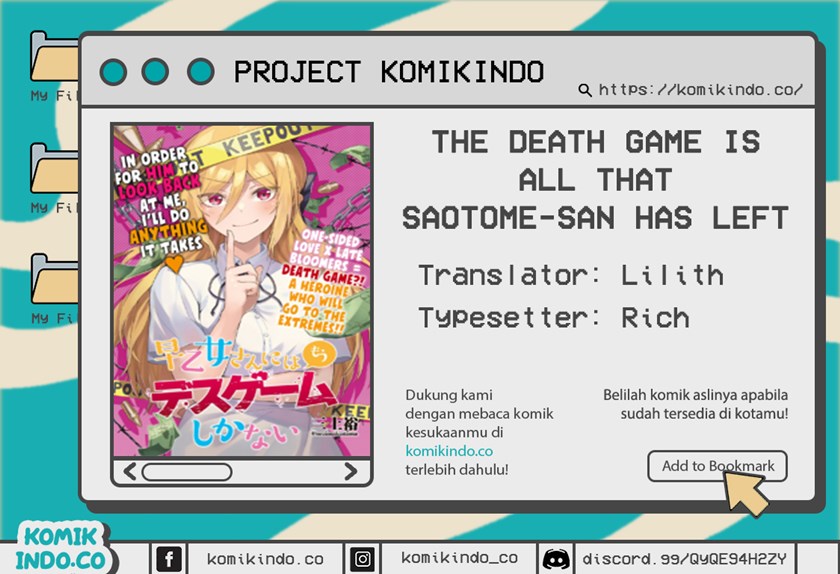 The Death Game Is All That Saotome-san Has Left Chapter 8 - halaman 1