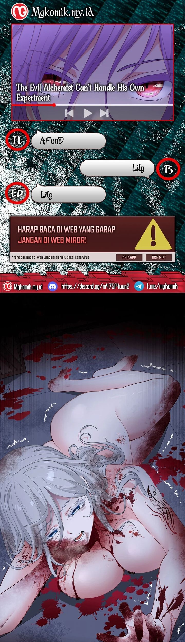 The Evil Alchemist Can’t Handle His Own Experiment Chapter 28 - halaman 1