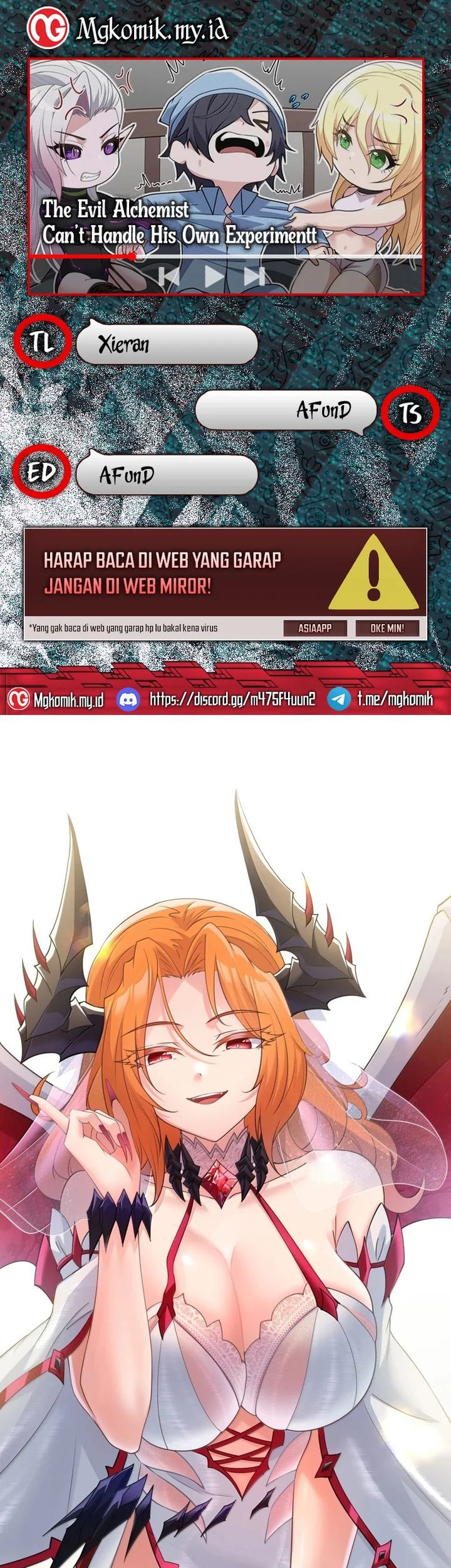 The Evil Alchemist Can’t Handle His Own Experiment Chapter 46 - halaman 1