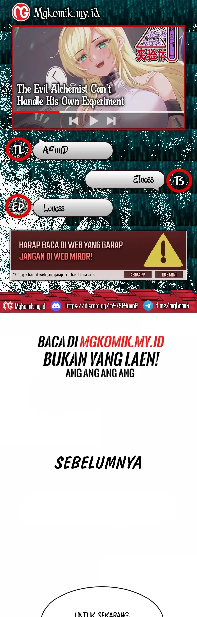 The Evil Alchemist Can’t Handle His Own Experiment Chapter 67 - halaman 1