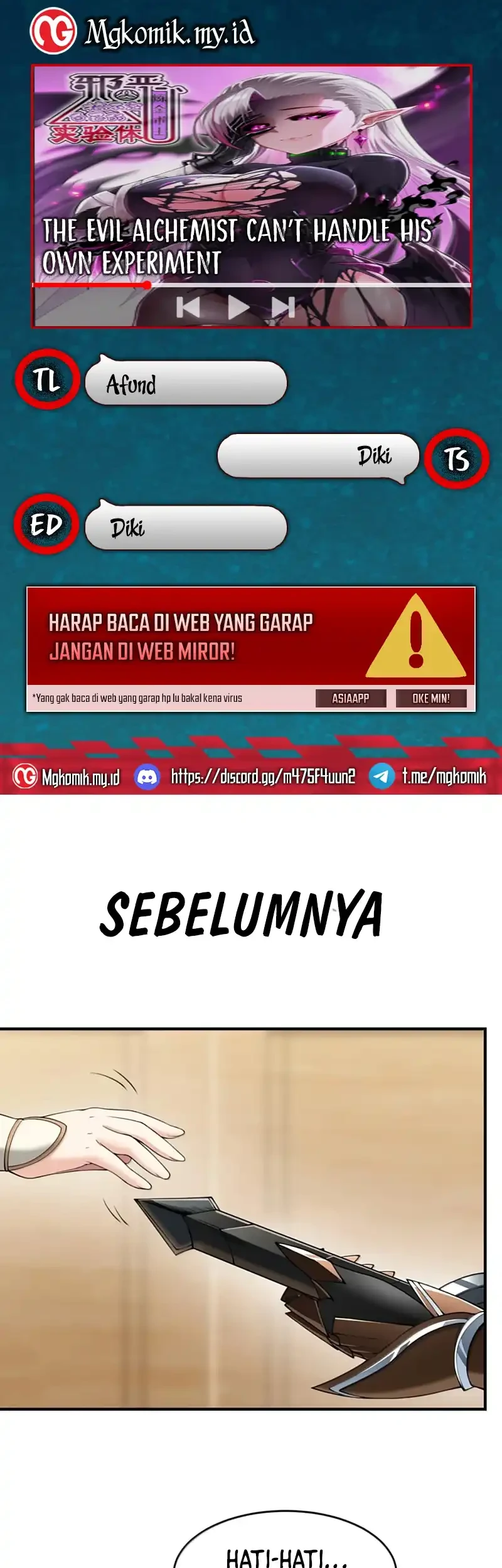 The Evil Alchemist Can’t Handle His Own Experiment Chapter 69 - halaman 1