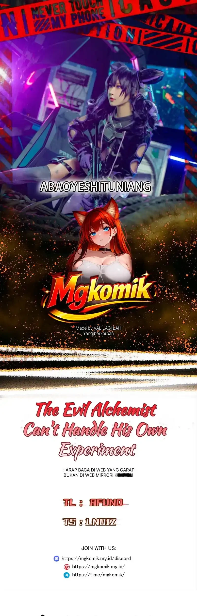 The Evil Alchemist Can’t Handle His Own Experiment Chapter 72 - halaman 1