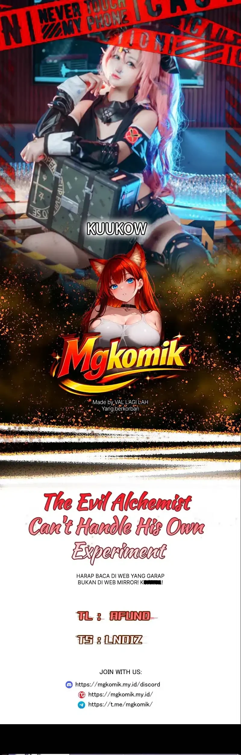The Evil Alchemist Can’t Handle His Own Experiment Chapter 74 - halaman 1