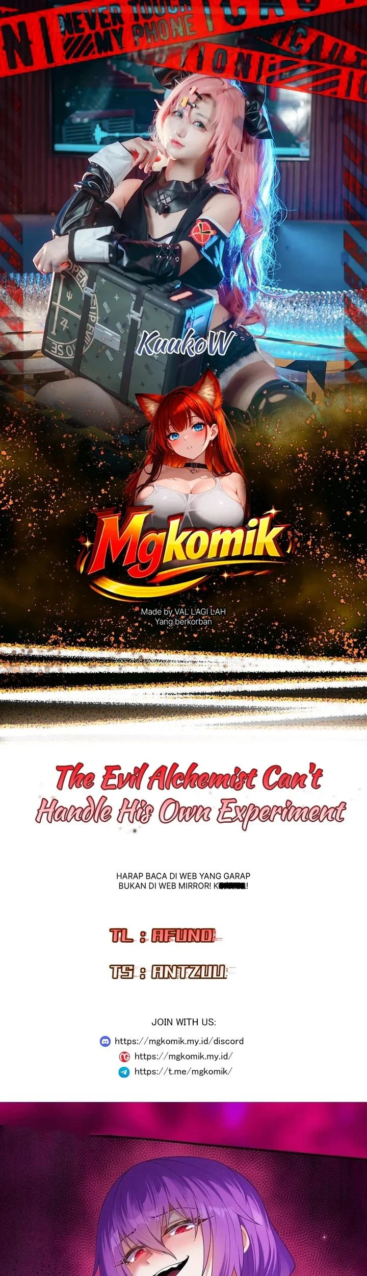The Evil Alchemist Can’t Handle His Own Experiment Chapter 75 - halaman 1