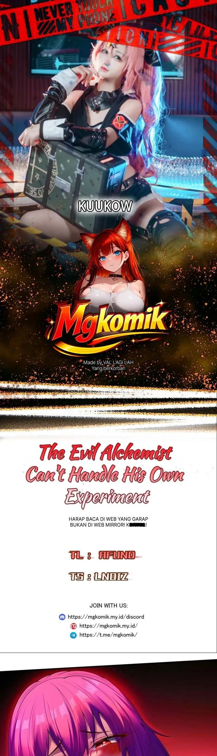 The Evil Alchemist Can’t Handle His Own Experiment Chapter 76 - halaman 1