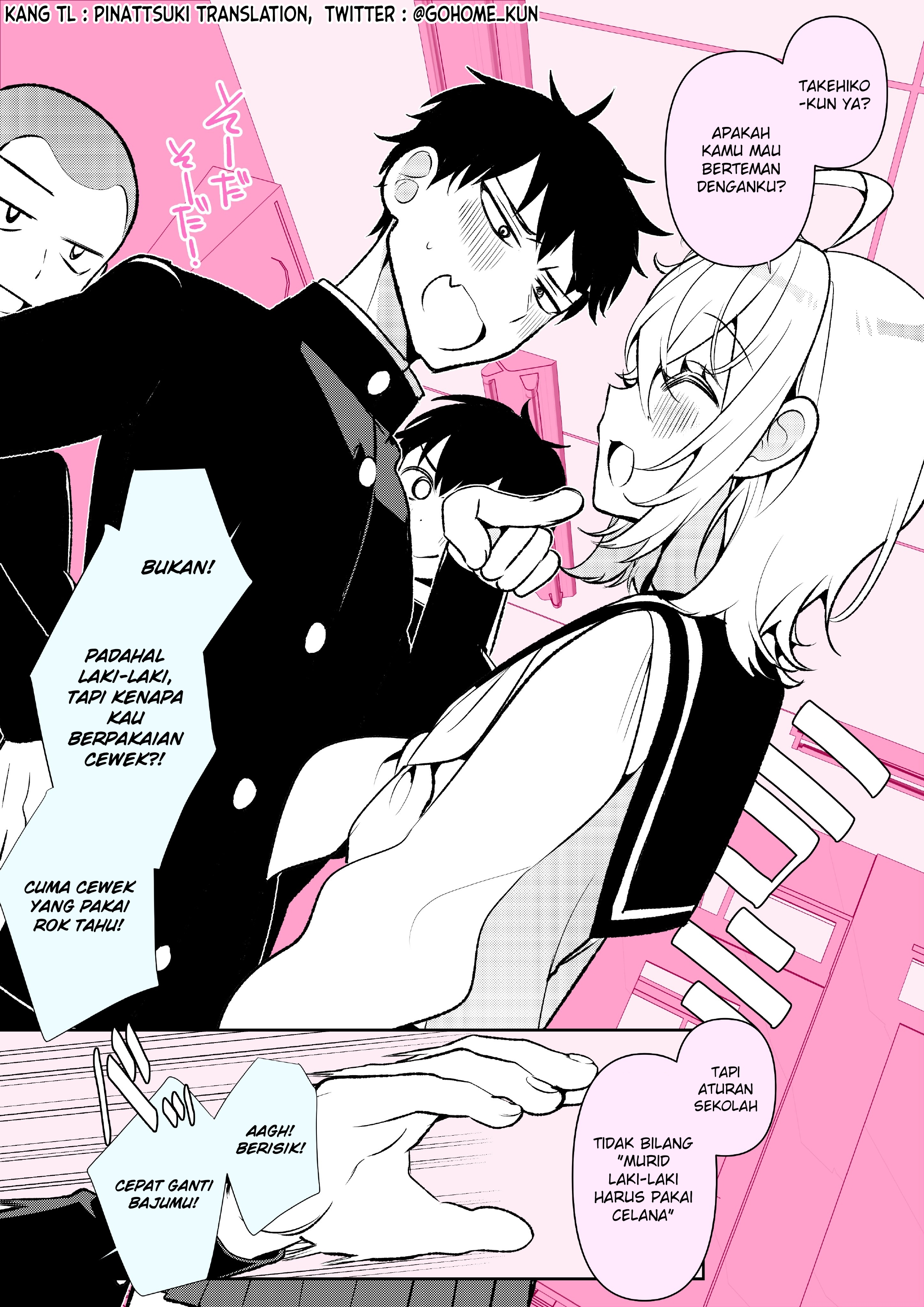 The Femboy Transfer Student Who Will Transform His Classmate’s Fetishes After 100 Days ♡ Chapter 2 - halaman 1