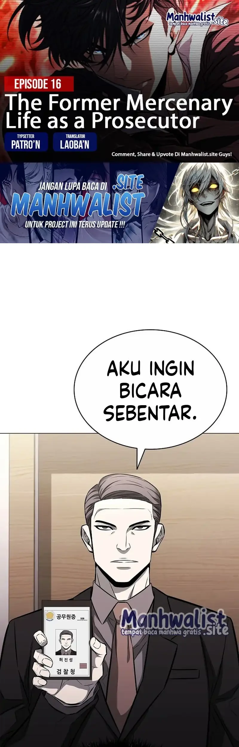 The Former Mercenary’s Life as a Prosecutor Chapter 16 - halaman 1