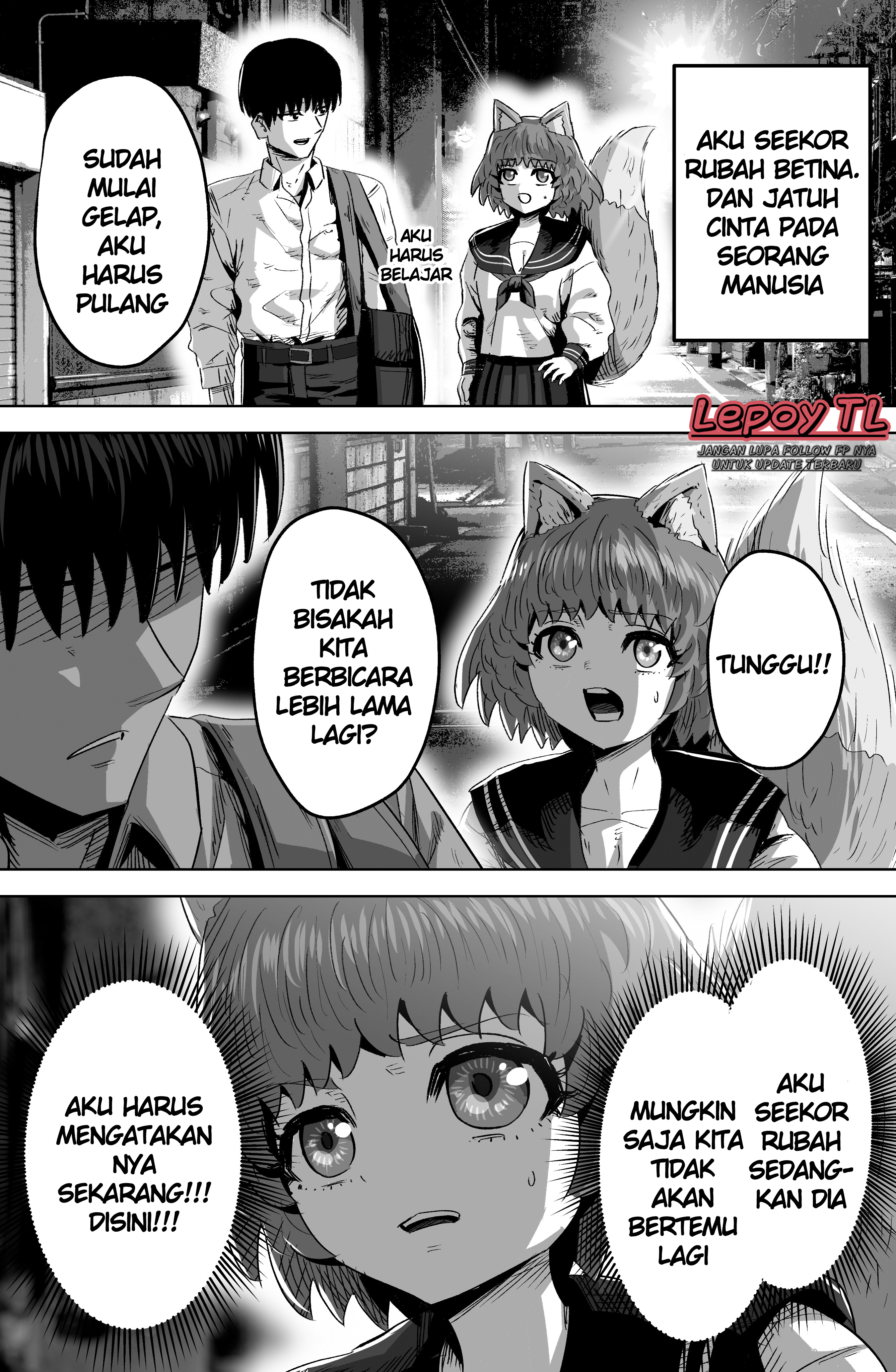 The Fox Girl Who Wants to Get Chummy With the Human Boy She Likes Chapter 11 - halaman 1