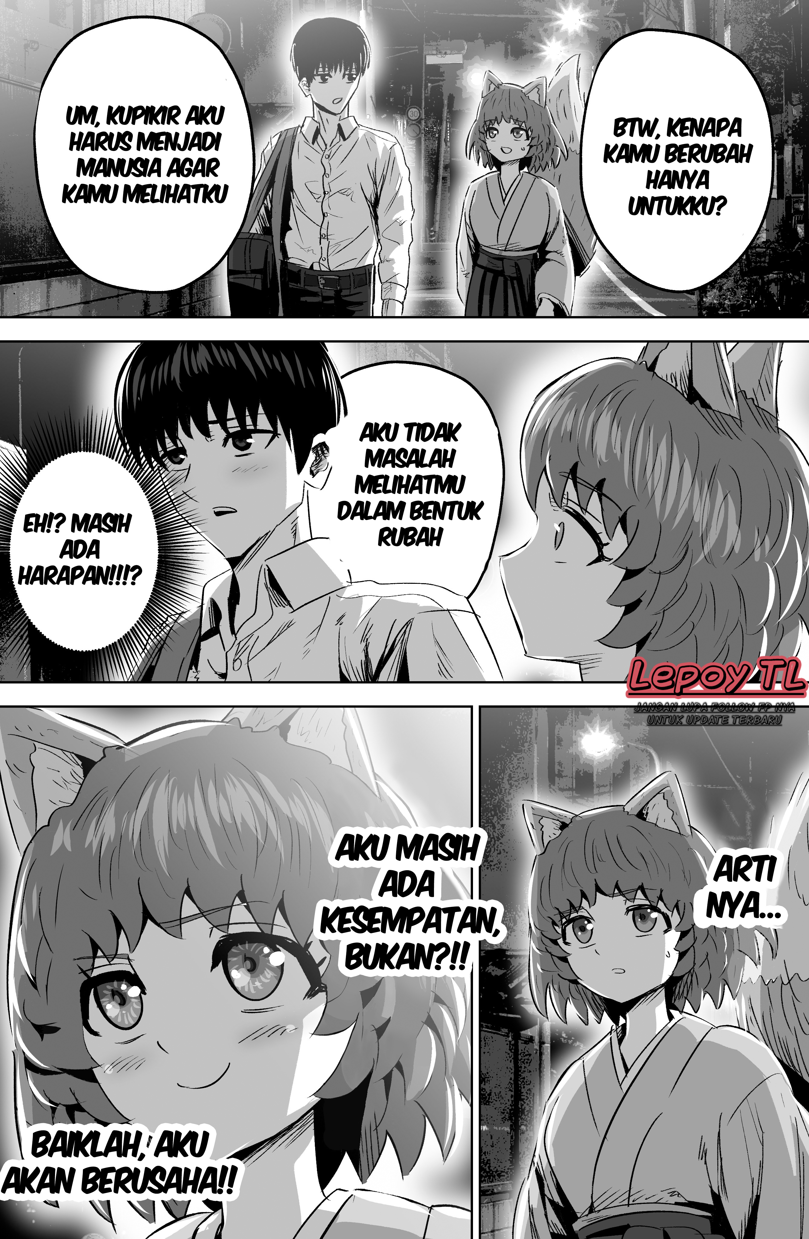 The Fox Girl Who Wants to Get Chummy With the Human Boy She Likes Chapter 15 - halaman 1