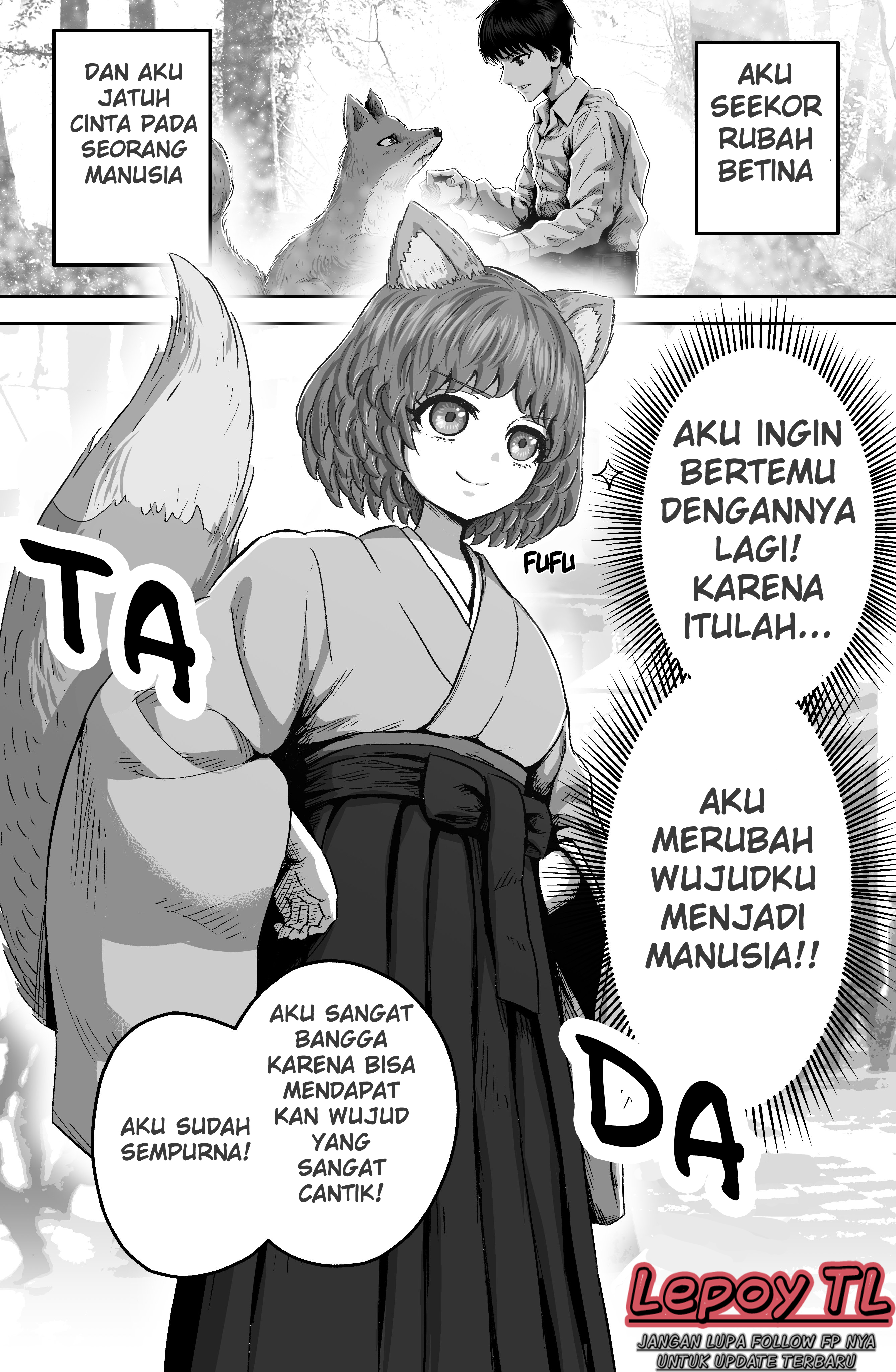 The Fox Girl Who Wants to Get Chummy With the Human Boy She Likes Chapter 2 - halaman 1