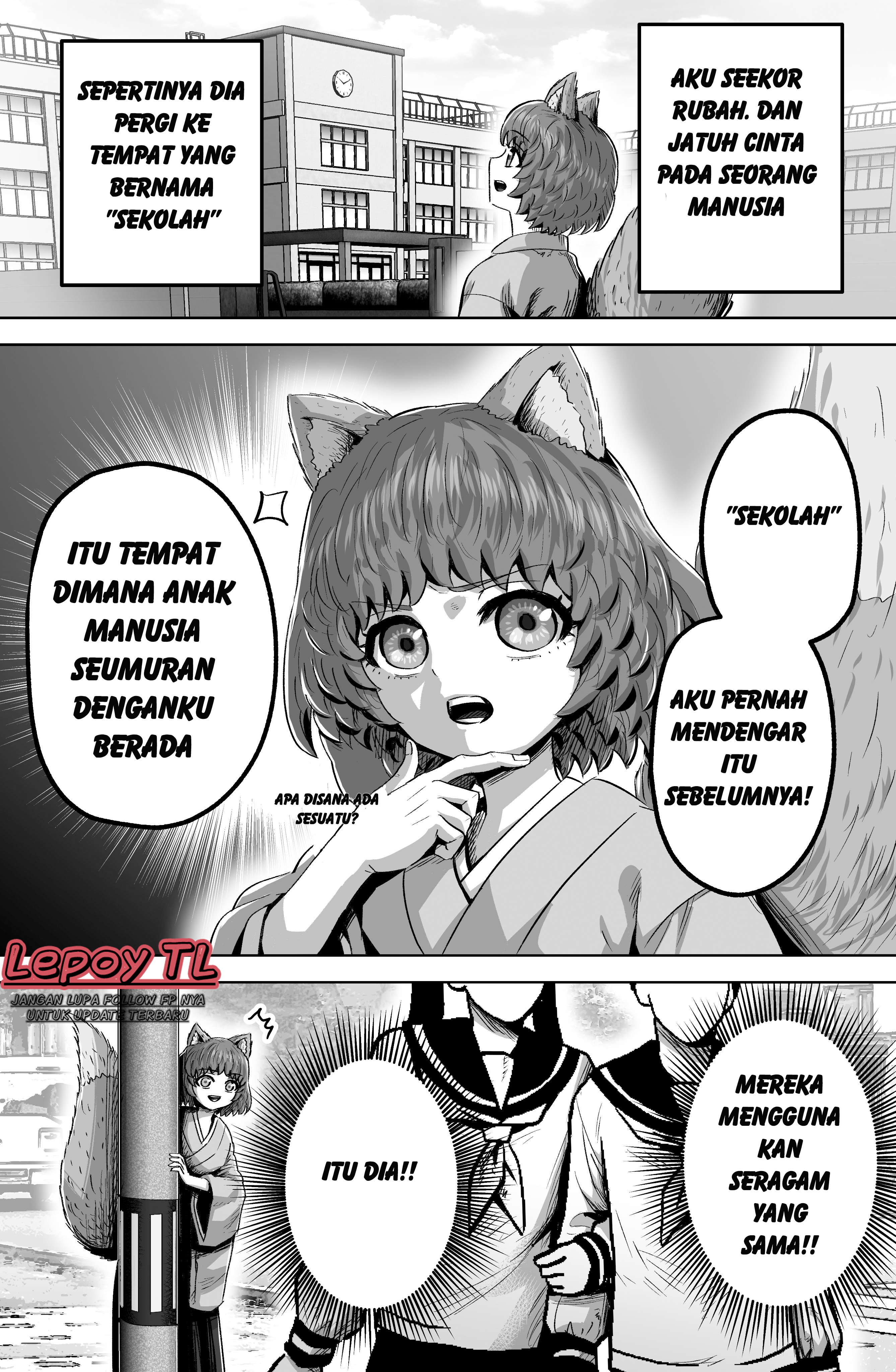 The Fox Girl Who Wants to Get Chummy With the Human Boy She Likes Chapter 5 - halaman 1