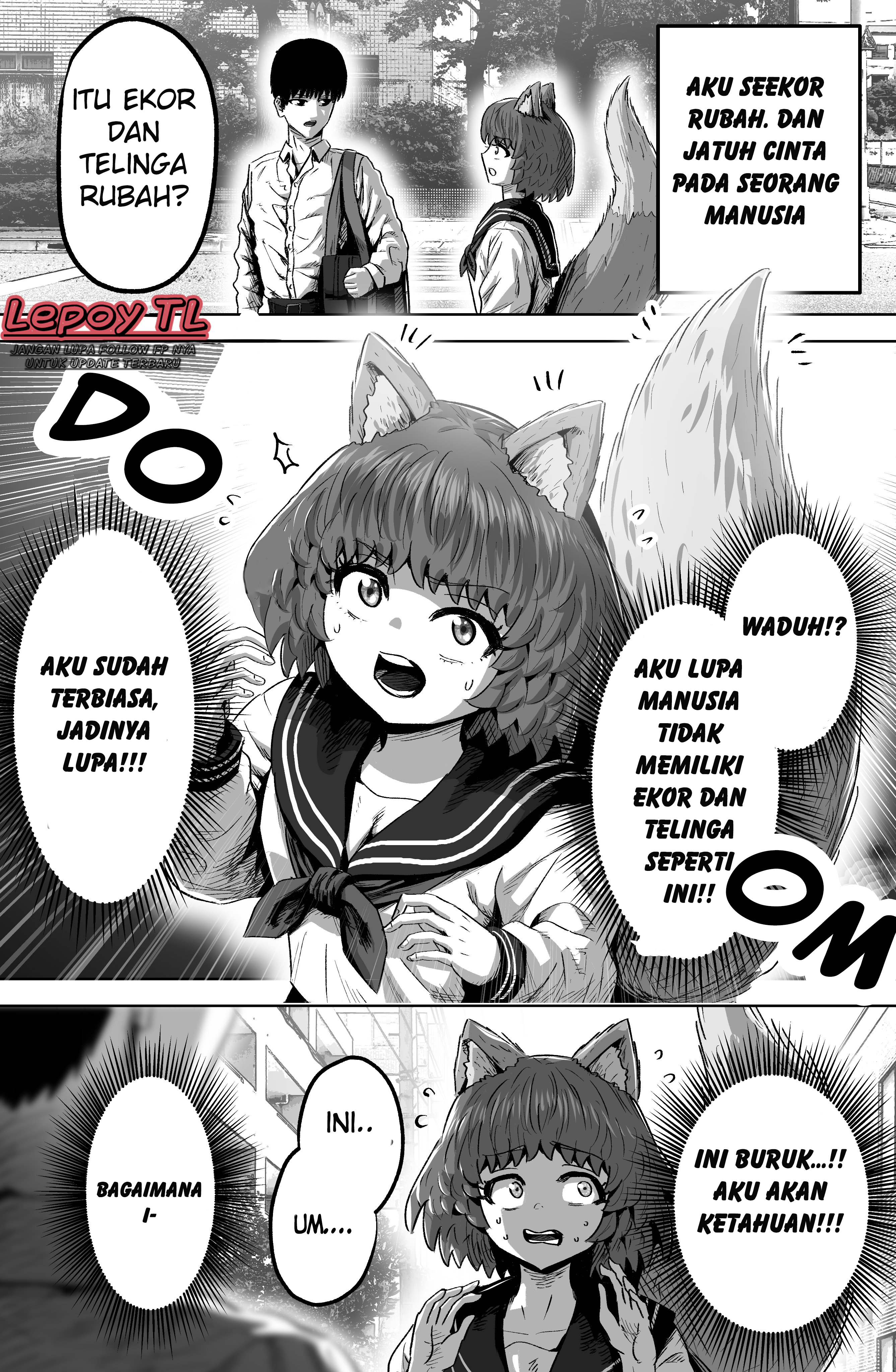 The Fox Girl Who Wants to Get Chummy With the Human Boy She Likes Chapter 8 - halaman 1