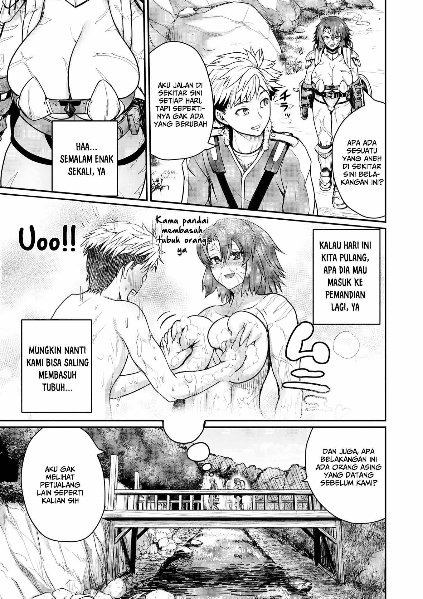 The Frontier Bathhouse Turns Into a Harem: The Old Mountain Hot Spring with Cheat-Level Powers That Female Adventurers Can't Get Enough Of Chapter 1 - halaman 21