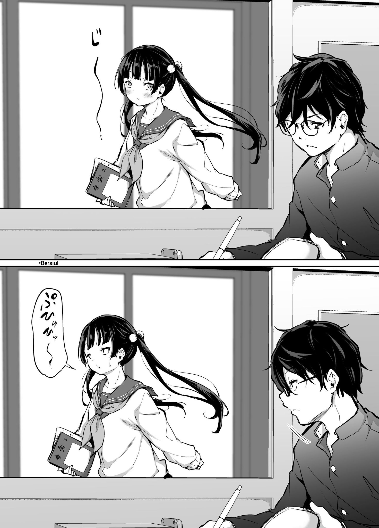The Girl From The Class Next Door Looks At Me Every Time She Changes Classrooms Chapter 0 - halaman 1