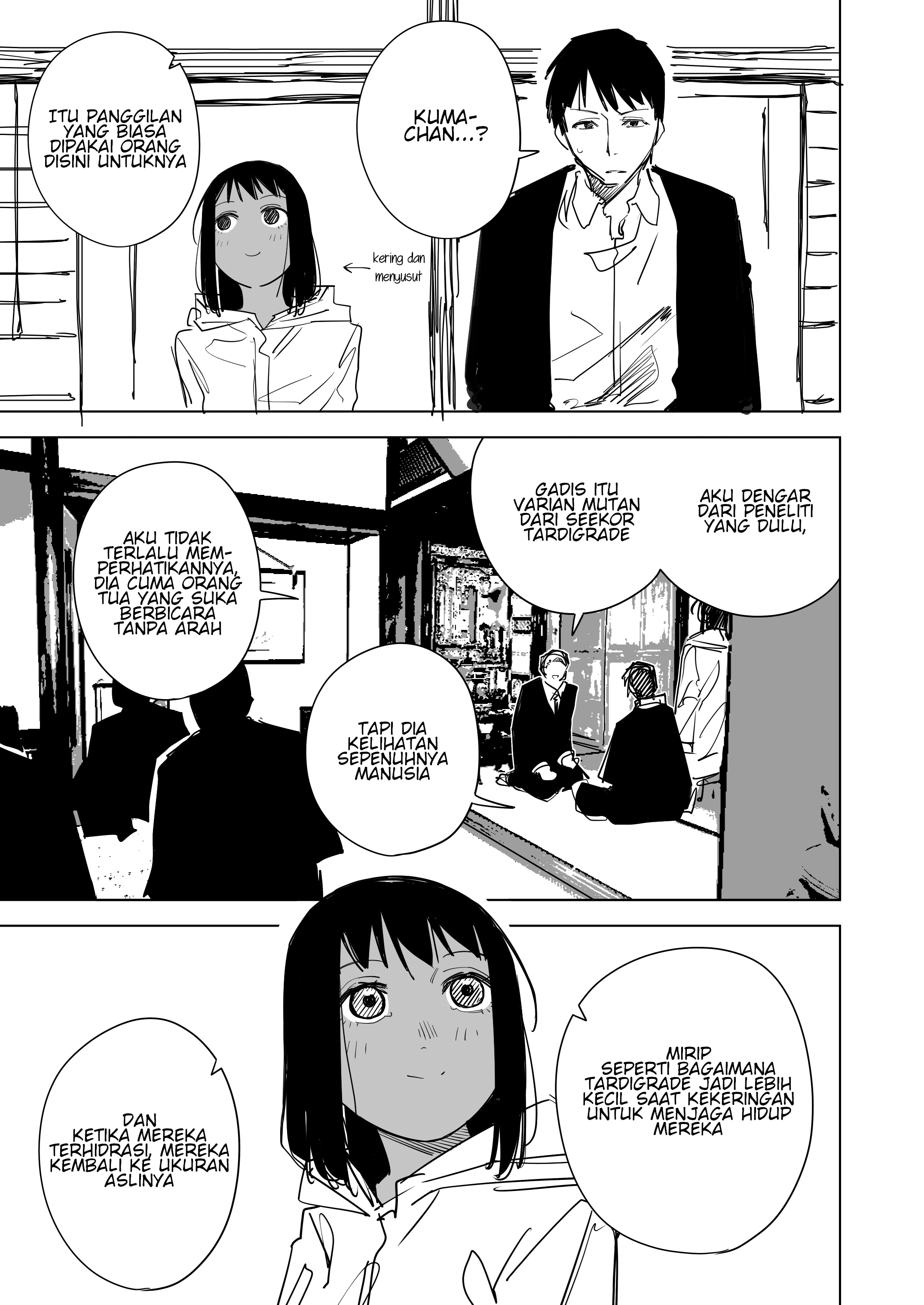 The Girl Who Grows Larger When She Gets Wet Chapter 2 - halaman 1