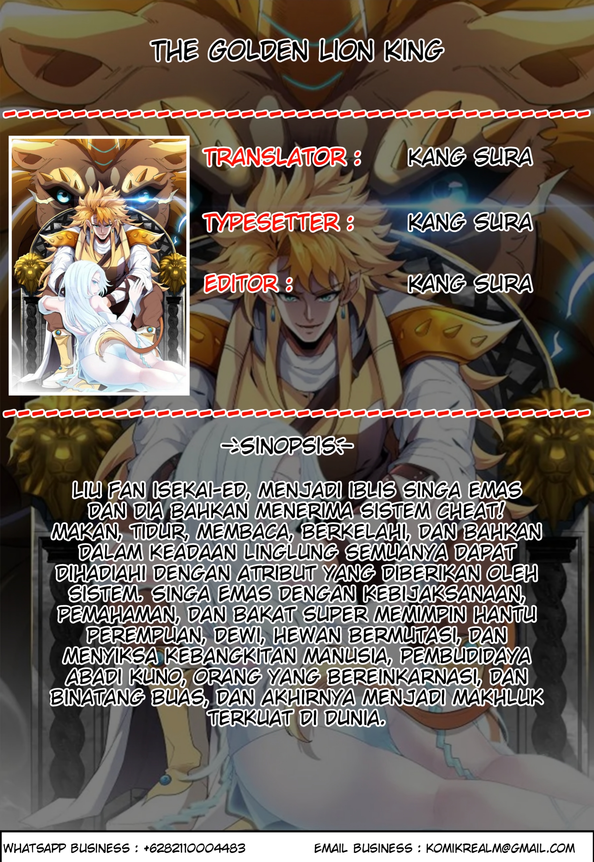 The Golden Lion King Chapter 1 - halaman 1