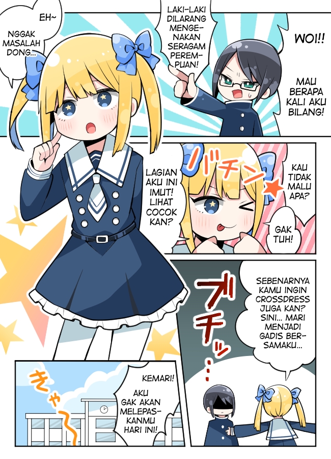 The Guy Who Needs to Crossdress vs the Guy Who Wants Him To Stop Chapter 0 - halaman 1