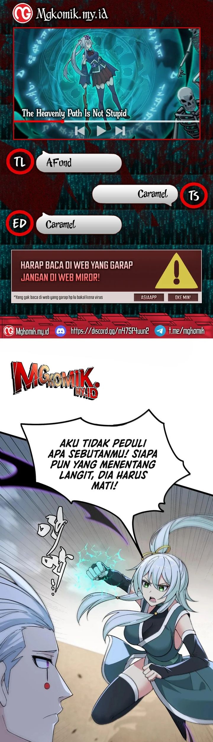 The Heavenly Path Is Not Stupid Chapter 104 - halaman 1