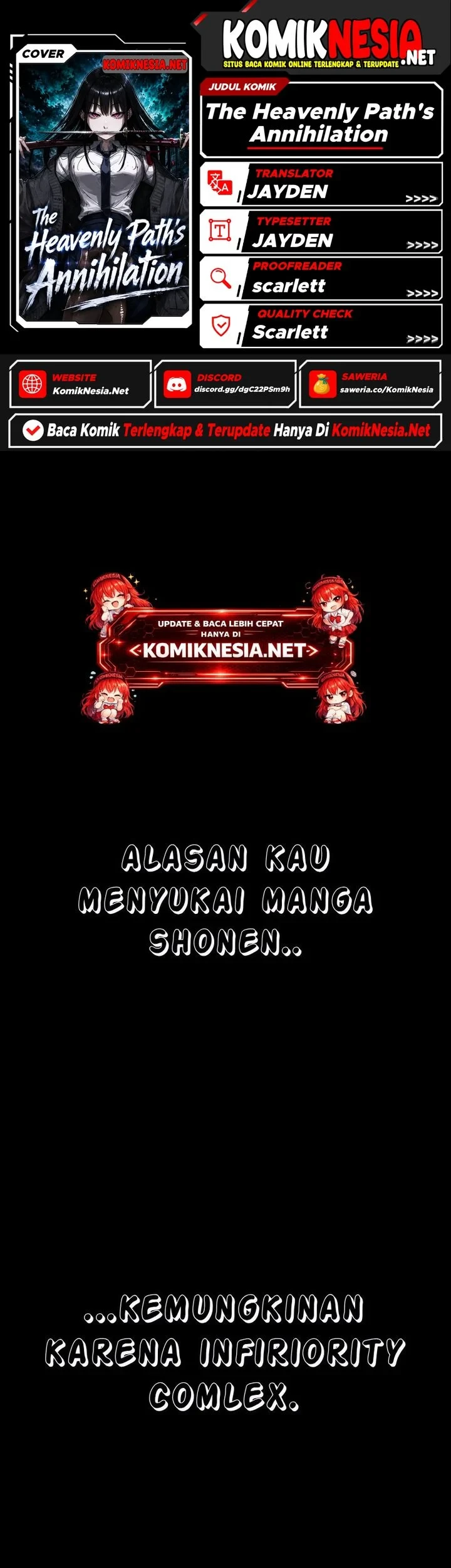 The Heavenly Path's Annihilation Chapter 1 - halaman 1