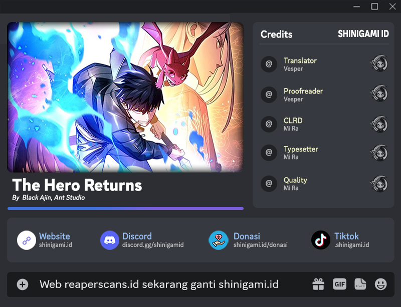 The Hero Returns Chapter 58 - halaman 1