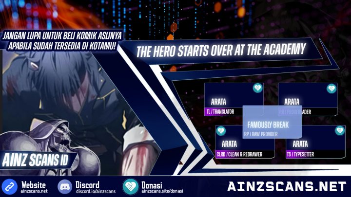 The Hero Starts Over at the Academy Chapter 1 - halaman 1