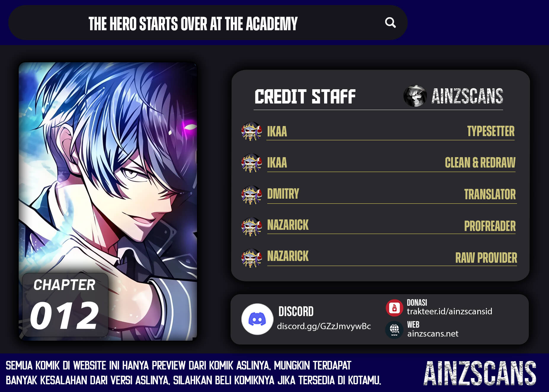 The Hero Starts Over at the Academy Chapter 12 - halaman 1