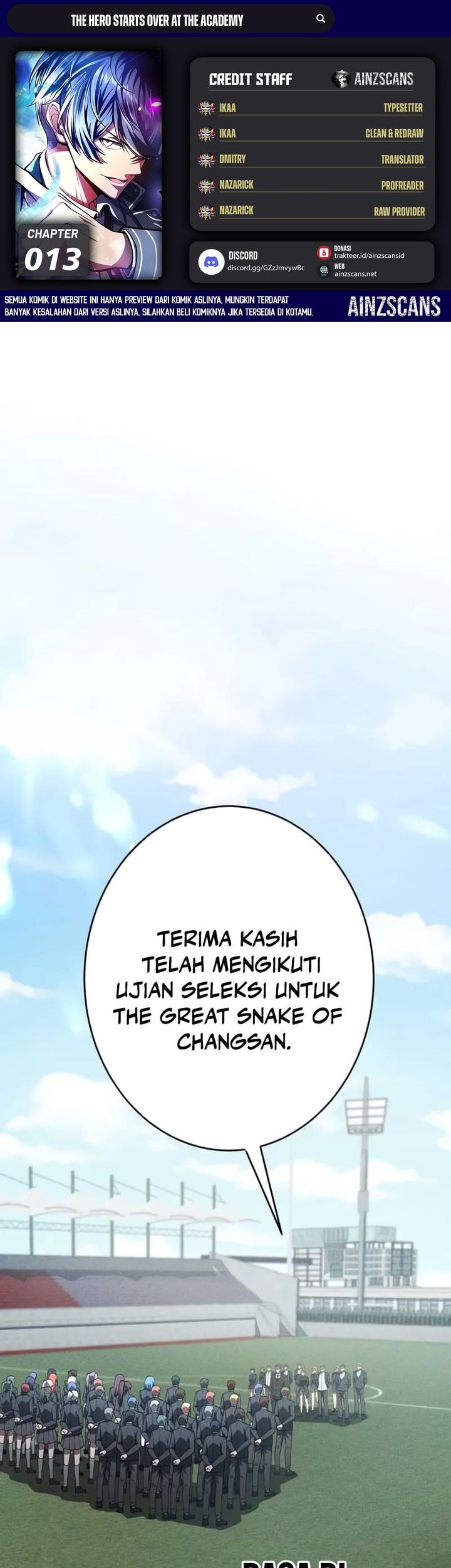 The Hero Starts Over at the Academy Chapter 13 - halaman 1