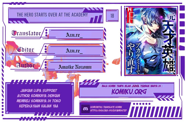 The Hero Starts Over at the Academy Chapter 18 - halaman 1