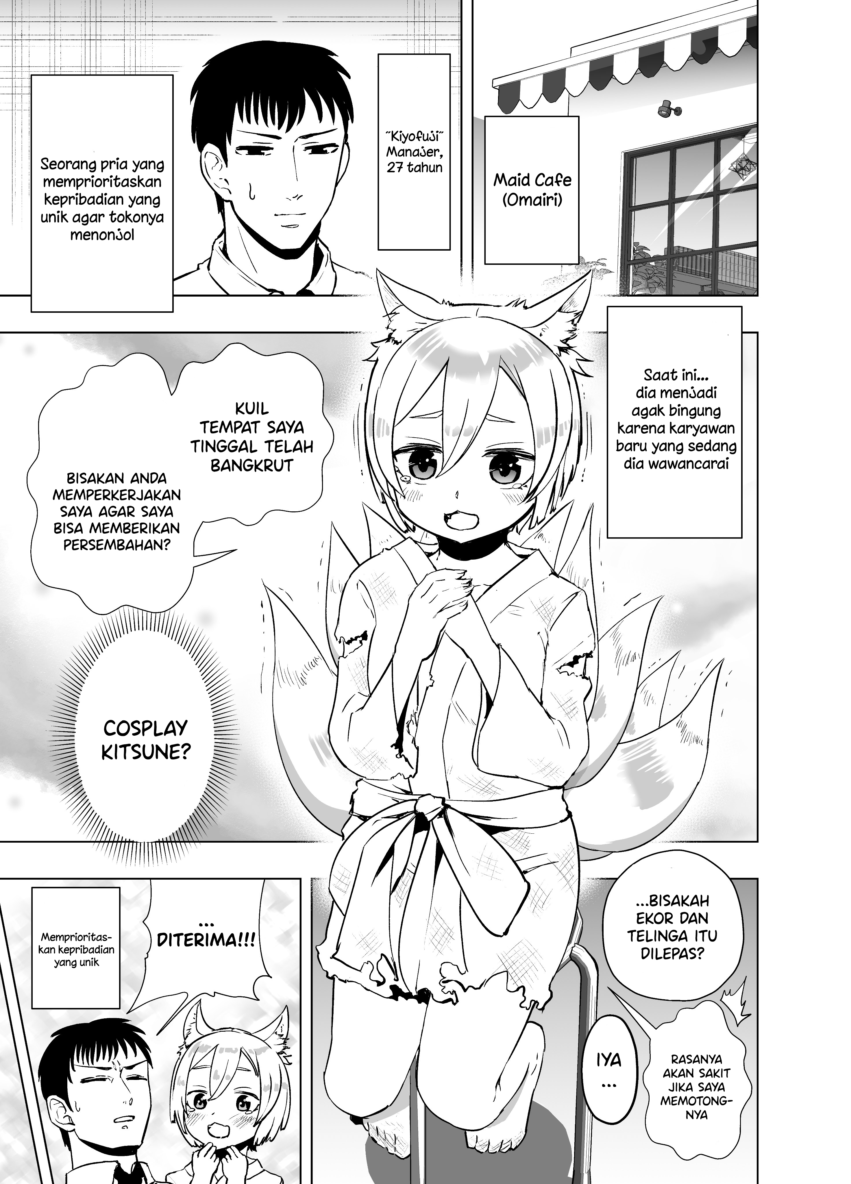 The Homeless Kitsune Came To A Maid Cafe For An Interview Chapter 0 - halaman 2