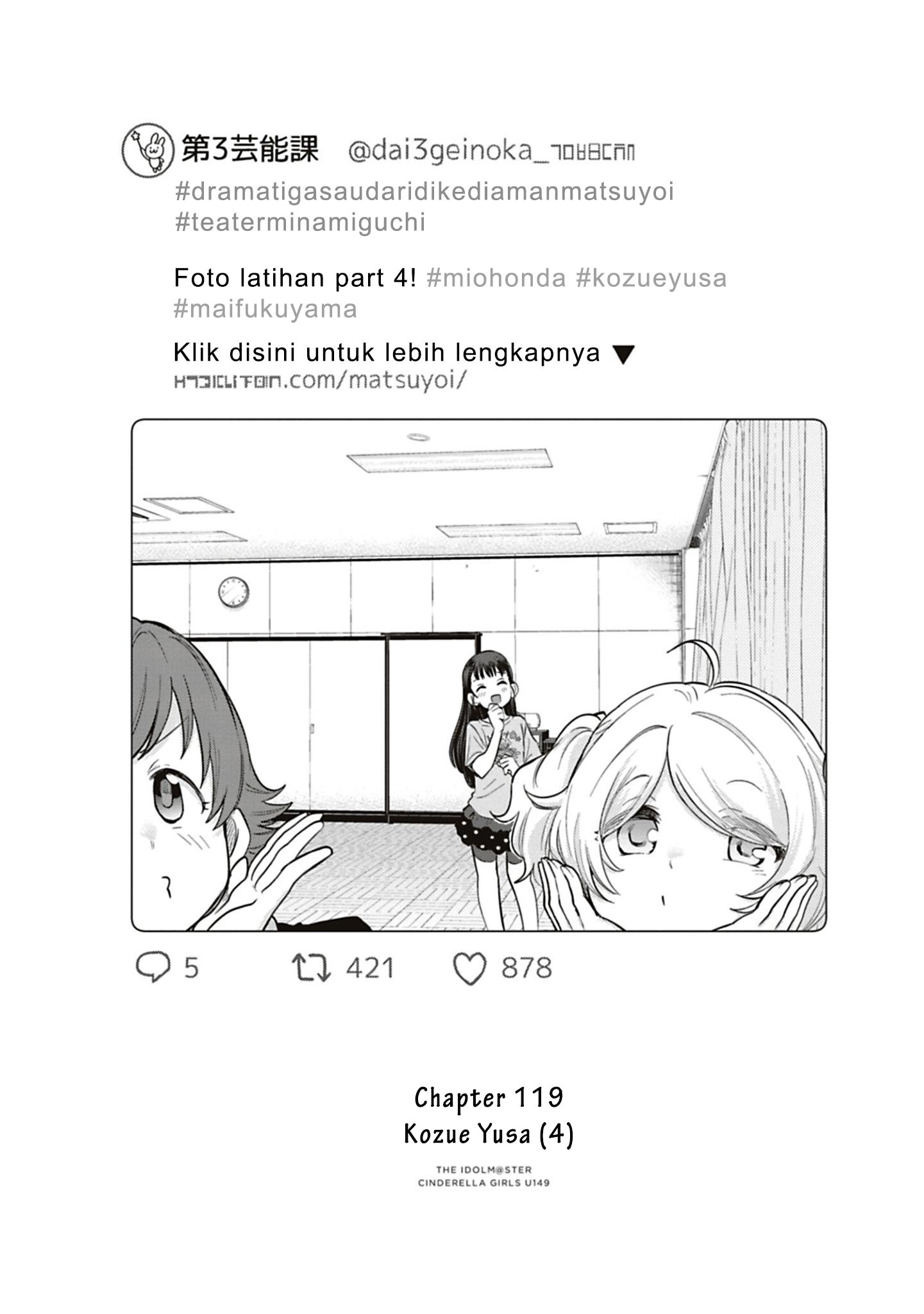 The iDOLM@STER Cinderella Girls: U149 Chapter 119 - halaman 1