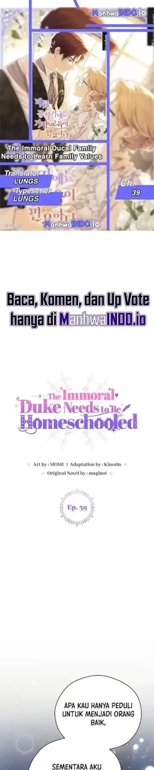 The Immoral Duke Needs to Be Homeschooled Chapter 39 - halaman 1
