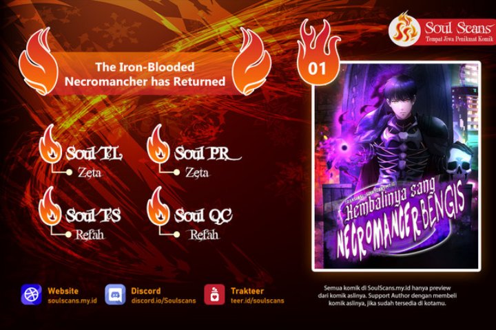 The Iron-Blooded Necromancer Has Returned Chapter 1 - halaman 1