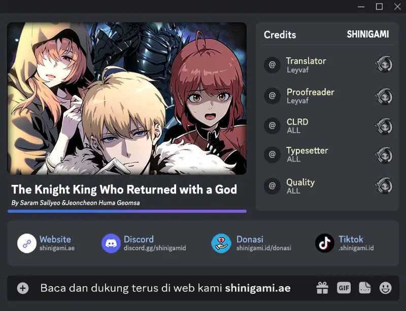 The Knight King Who Returned with a God Chapter 73 - halaman 1