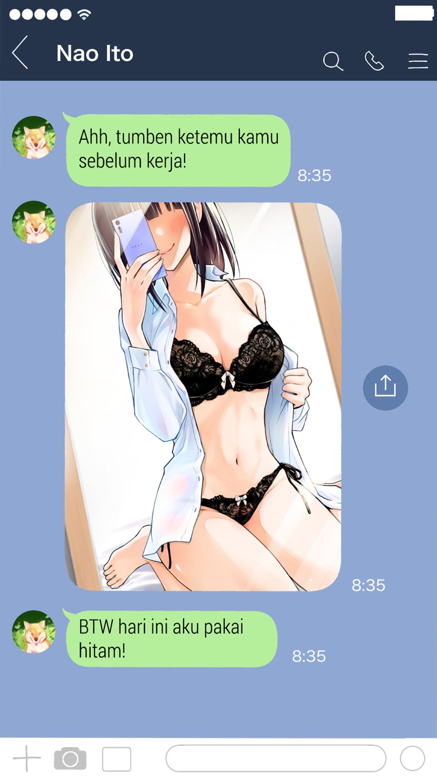 The Kouhai Who Reports the Color of Her Underwear to Me Every Morning for Some Reason Chapter 2 - halaman 1