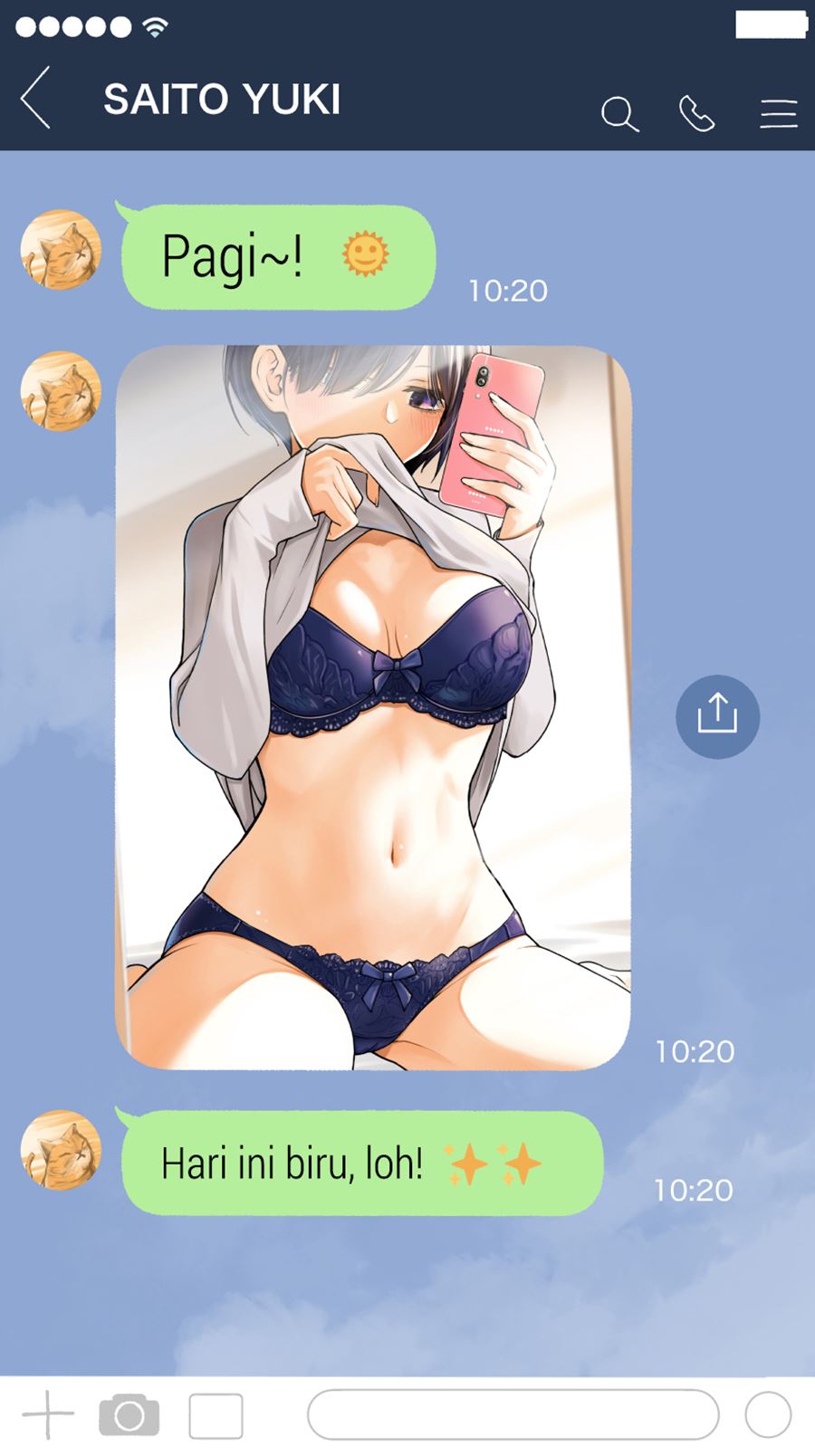 The Kouhai Who Reports the Color of Her Underwear to Me Every Morning for Some Reason Chapter 3 - halaman 1
