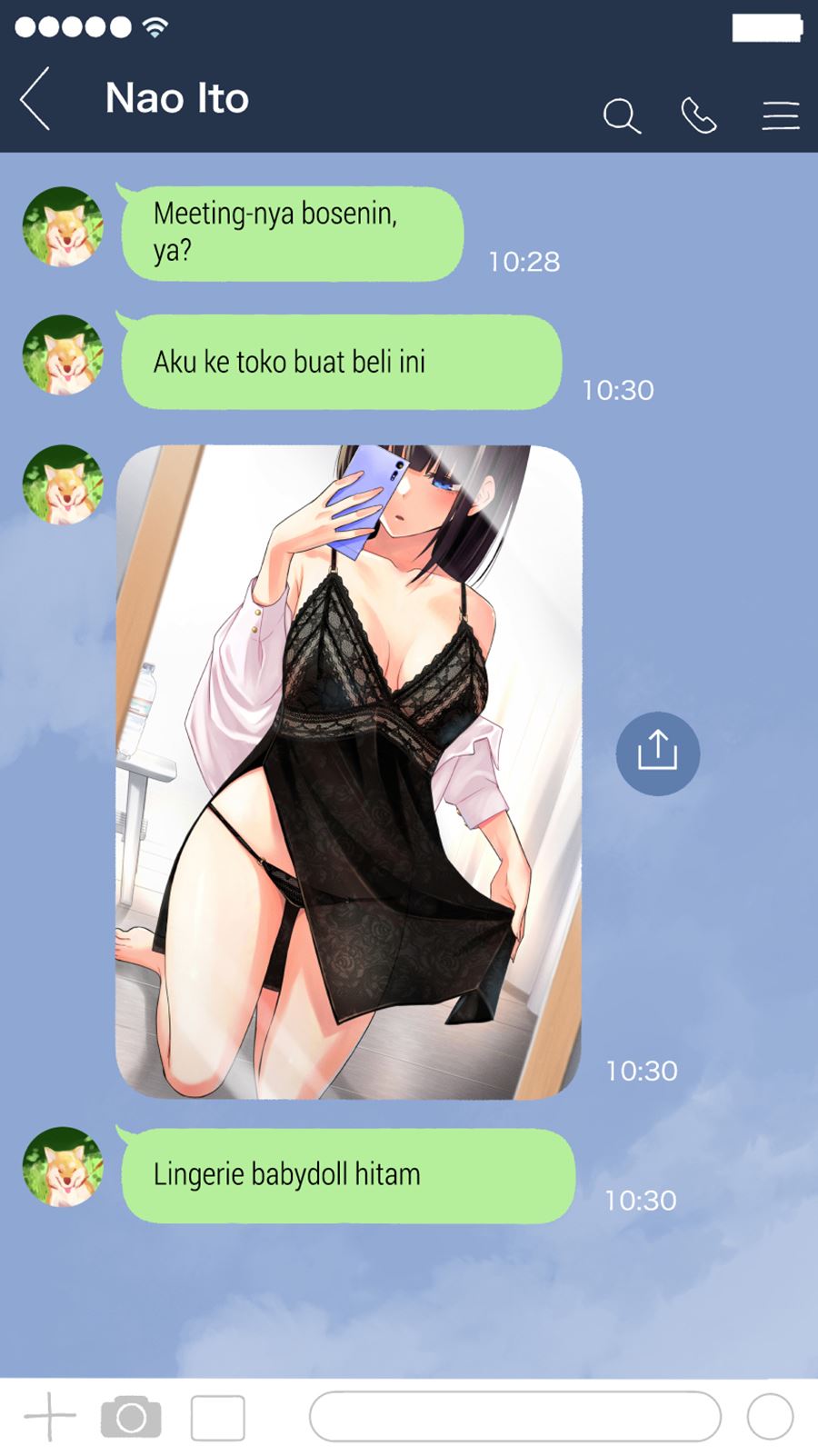 The Kouhai Who Reports the Color of Her Underwear to Me Every Morning for Some Reason Chapter 7 - halaman 1