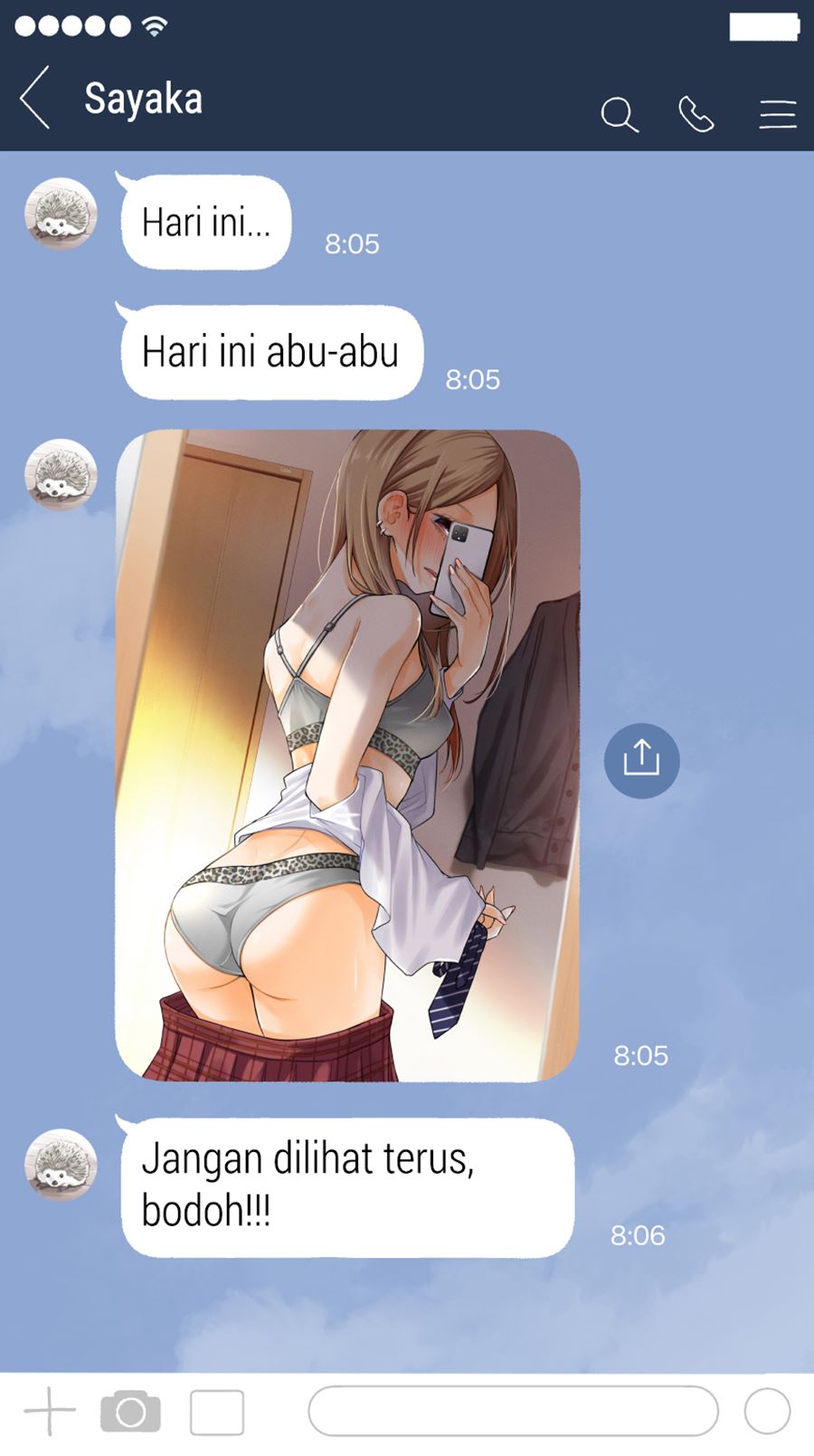 The Kouhai Who Reports the Color of Her Underwear to Me Every Morning for Some Reason Chapter 8 - halaman 1